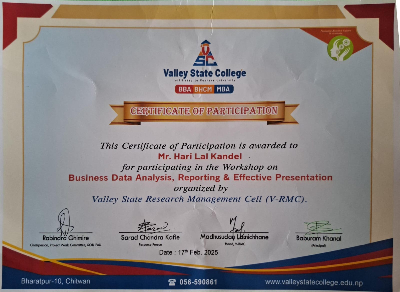 Certificate 9